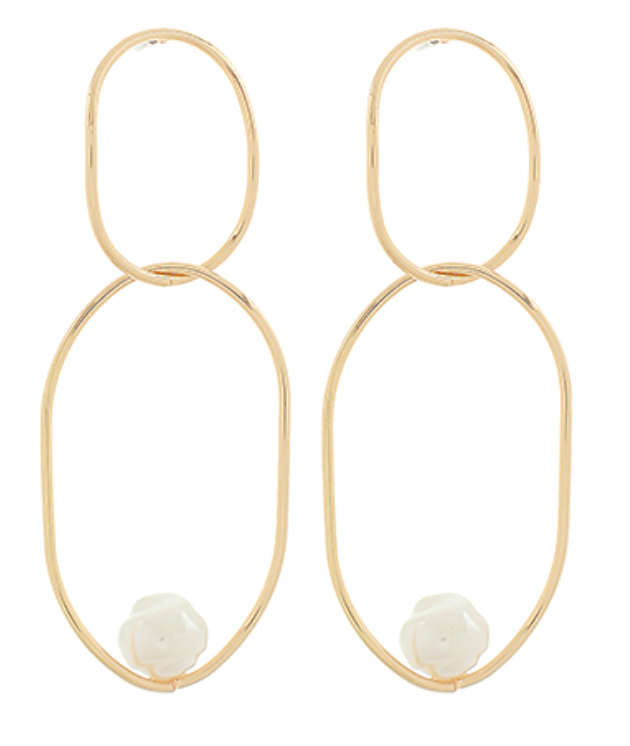 Golden Bloom Loop Earring