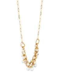 Posh Cluster Pearl Necklace