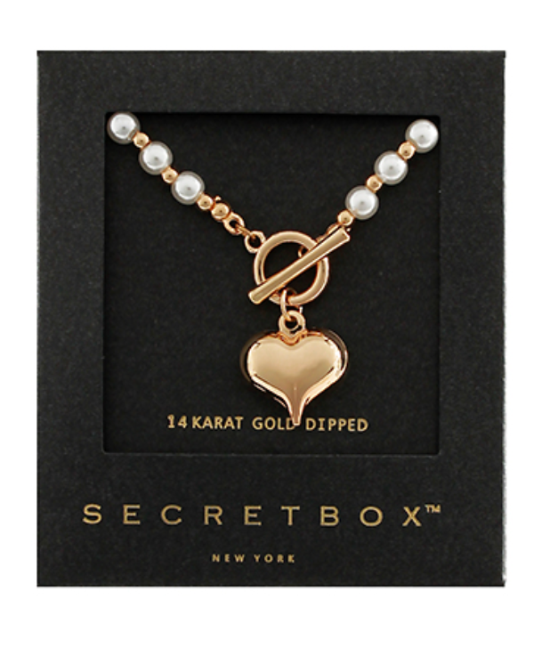 Luxe Heart Toggle Necklace