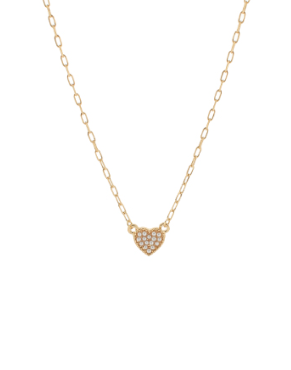 Sweetheart Pearl Charm Necklace