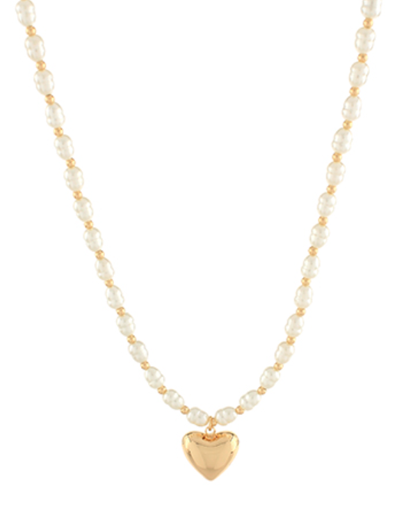 Forever Pearl Heart Necklace