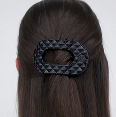 Teletie Flat Round Medium Quilted Clip