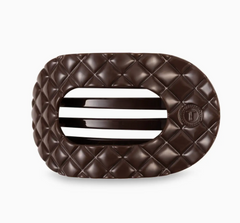 Teletie Flat Round Medium Quilted Clip