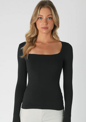 Polished Edge Square Neck Top
