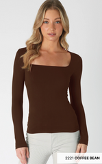Polished Edge Square Neck Top