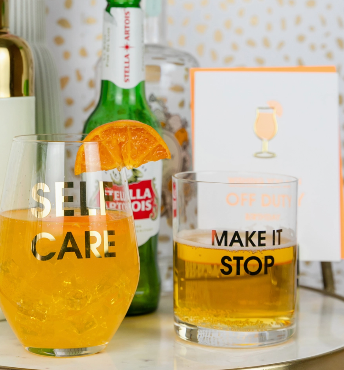 Make it Stop Rocks Glass