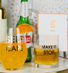 Make it Stop Rocks Glass