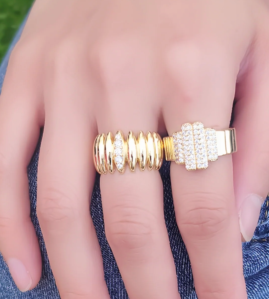 Sculpted Shine Ring