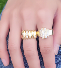 Sculpted Shine Ring