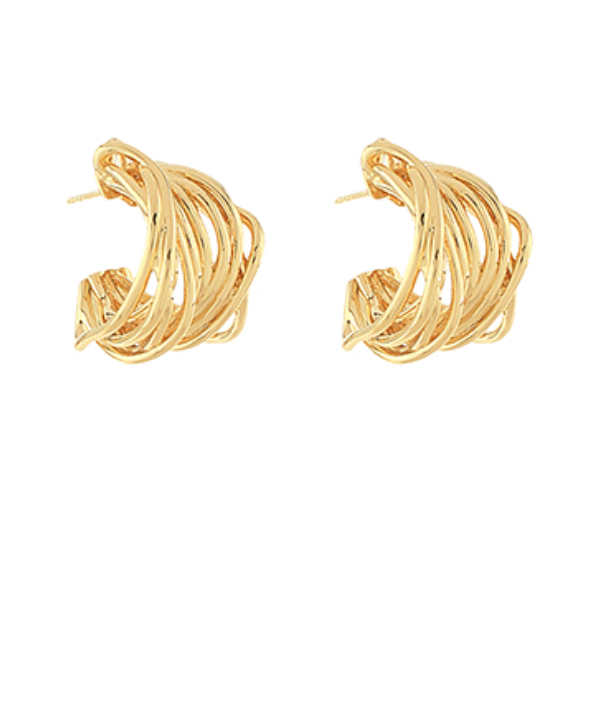Golden Tangle Hoop