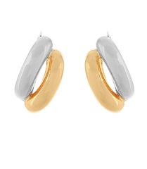 Two Tone Twist Earring