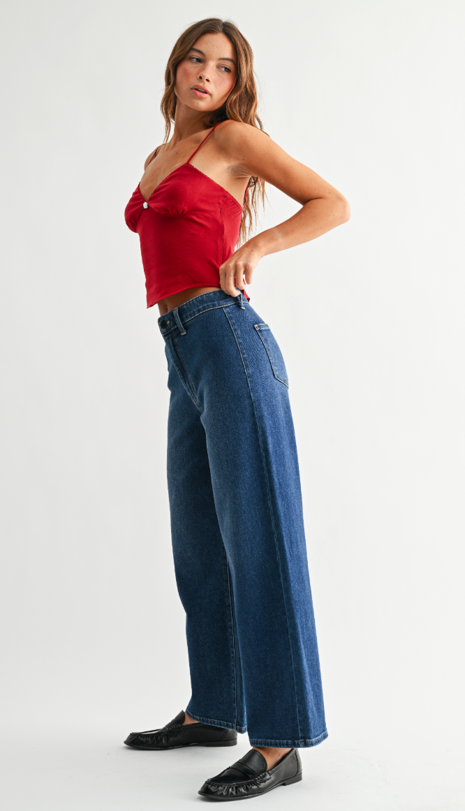 Hidden Pocket Denim Trouser