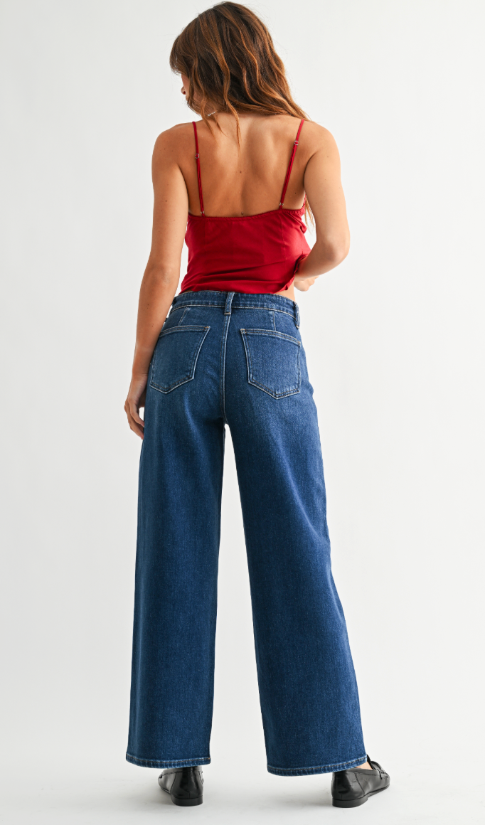 Hidden Pocket Denim Trouser