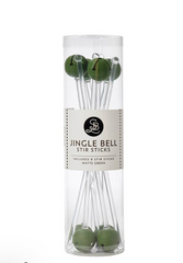 Jingle Bell Stir Sticks (green)