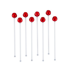 Jingle Bell Stir Sticks (red)