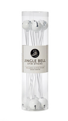Jingle Bell Stir Sticks (shiny white)