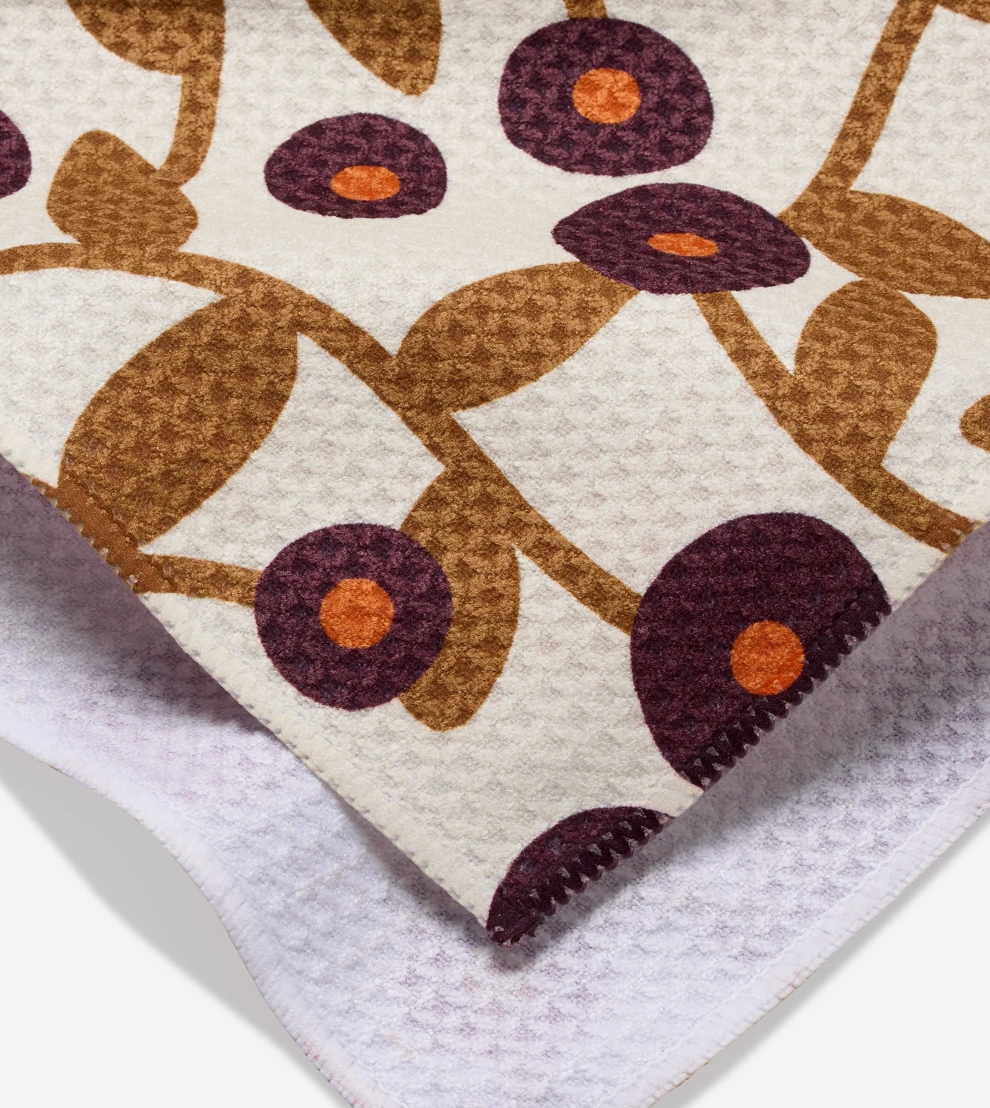 Swirling Vines Tea Towel