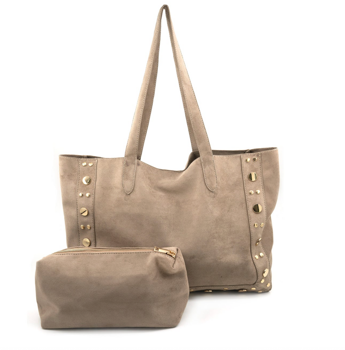 Studded Suede Tote
