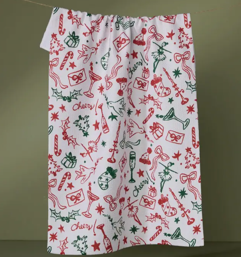 Holiday Doodles Tea Towel