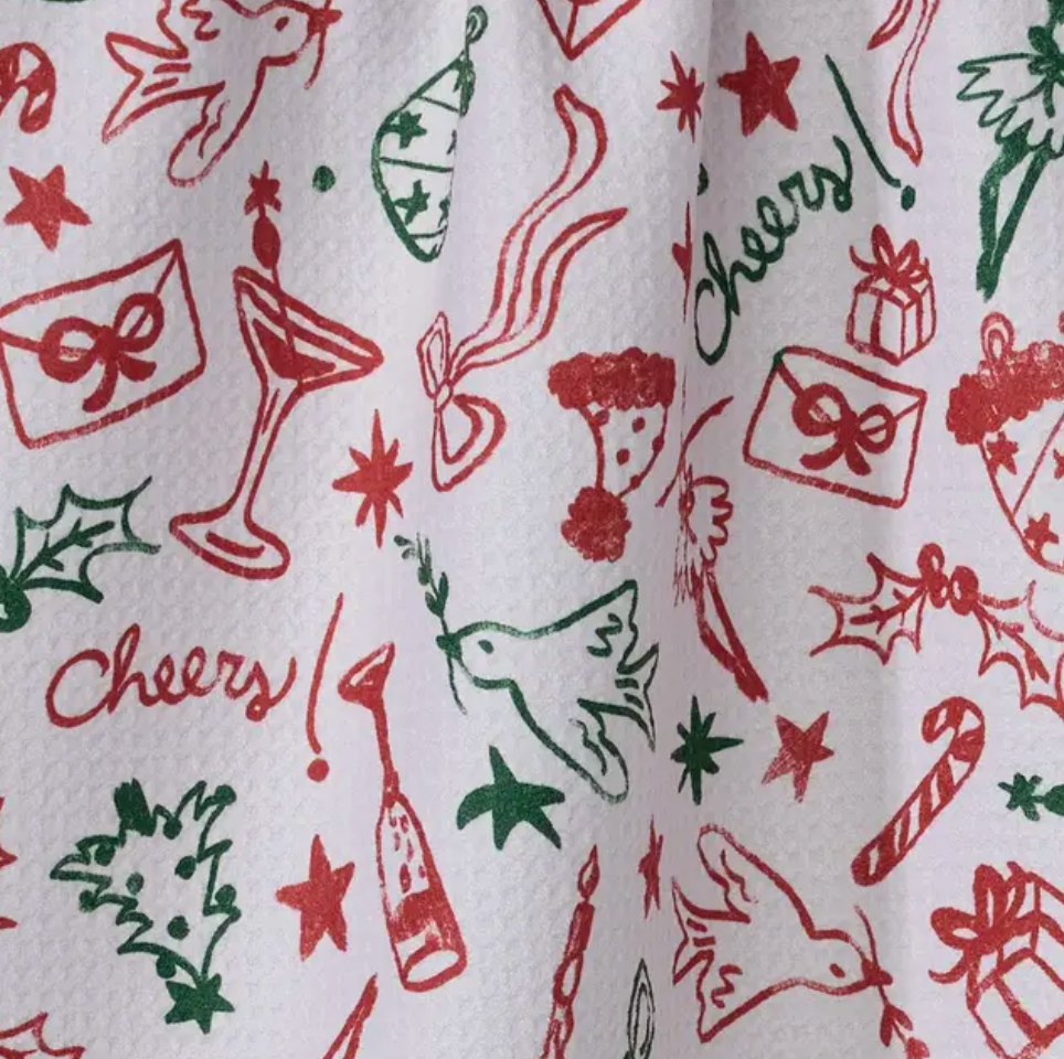 Holiday Doodles Tea Towel