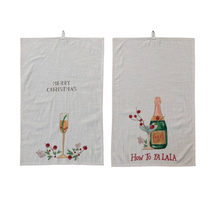 Holiday Cocktail Tea Towel