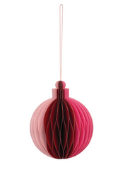 Frosted Fuchsia Honeycomb Ornament