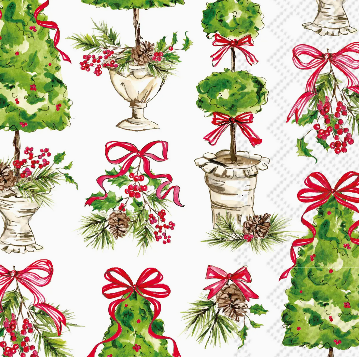 Holiday Topiary Guest Towels