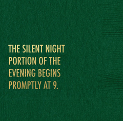 Silent Night Holiday Cocktail Napkin