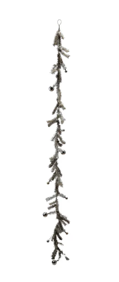 Gold + Silver Tinsel Garland