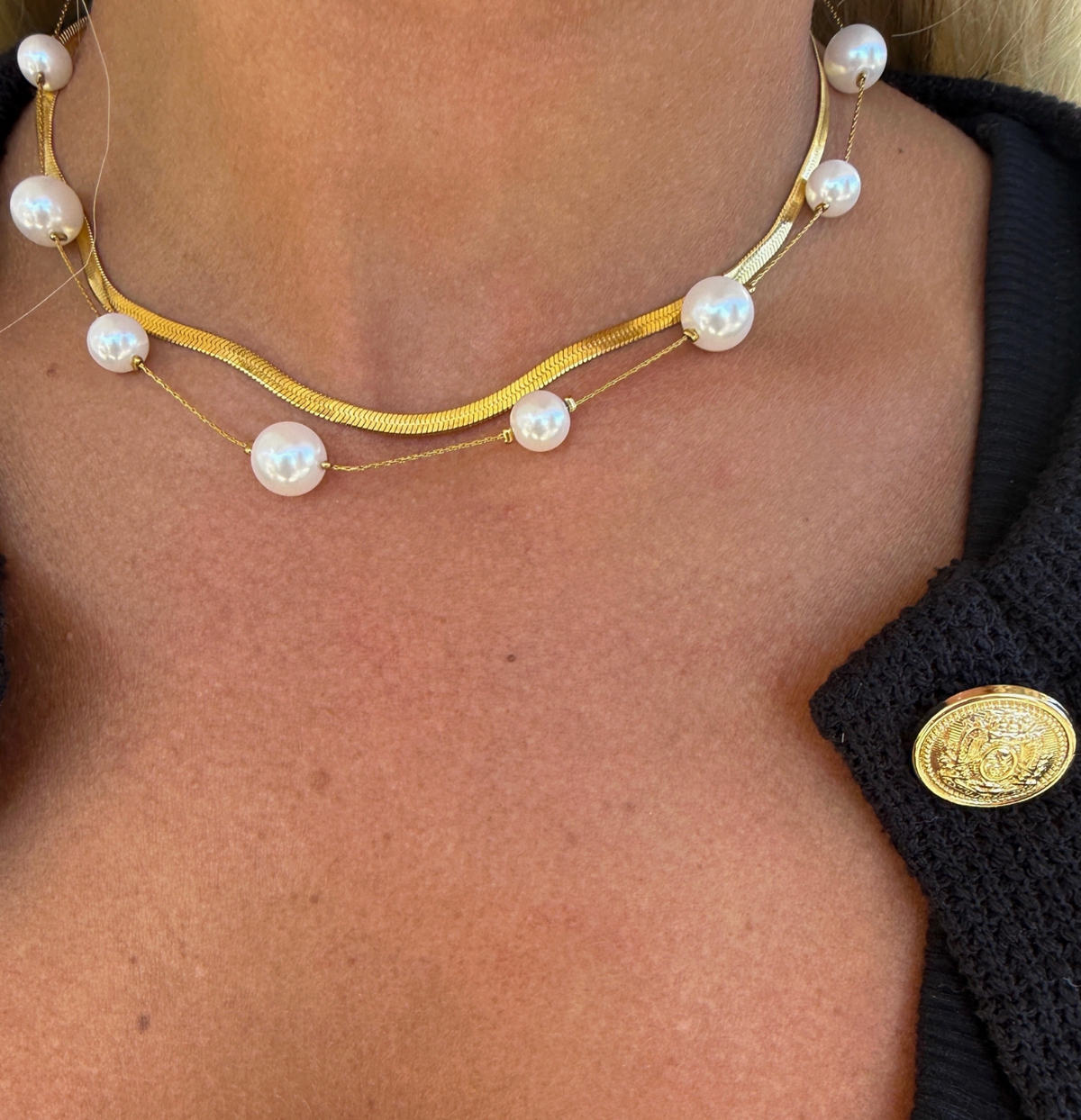 Double Luxe Pearl Necklace