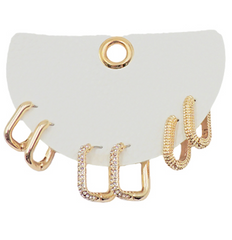 Trio Glow Huggie Set