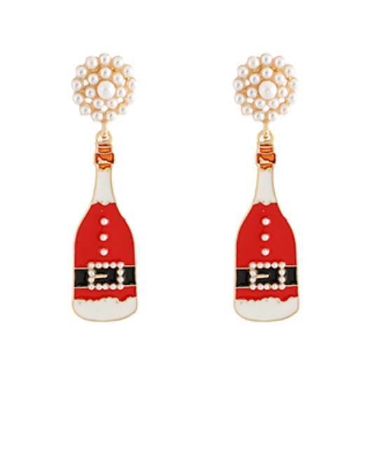 Santa Sips Earring