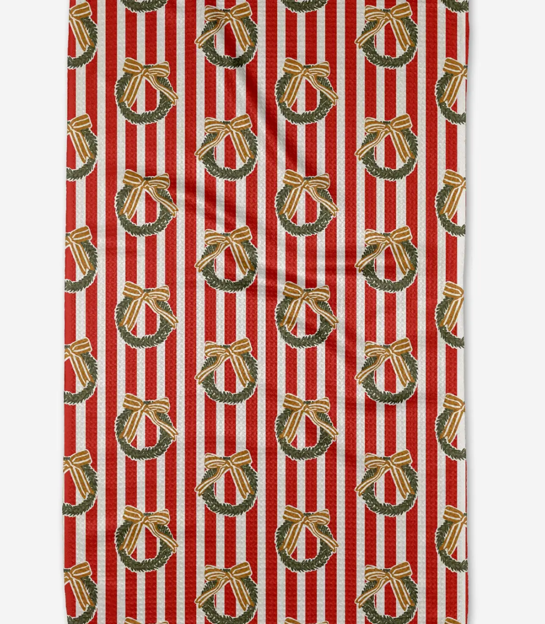 Red Wreaths Tea Towel