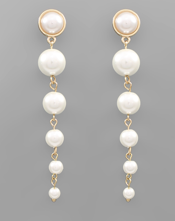 Linear Luxe Pearl Drop
