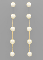 Serene Pearl Strand Earring