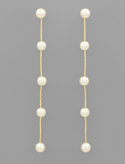 Luminous Pearl Line Earring