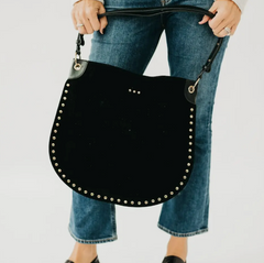 Rosalie Rivet Suede Hobo