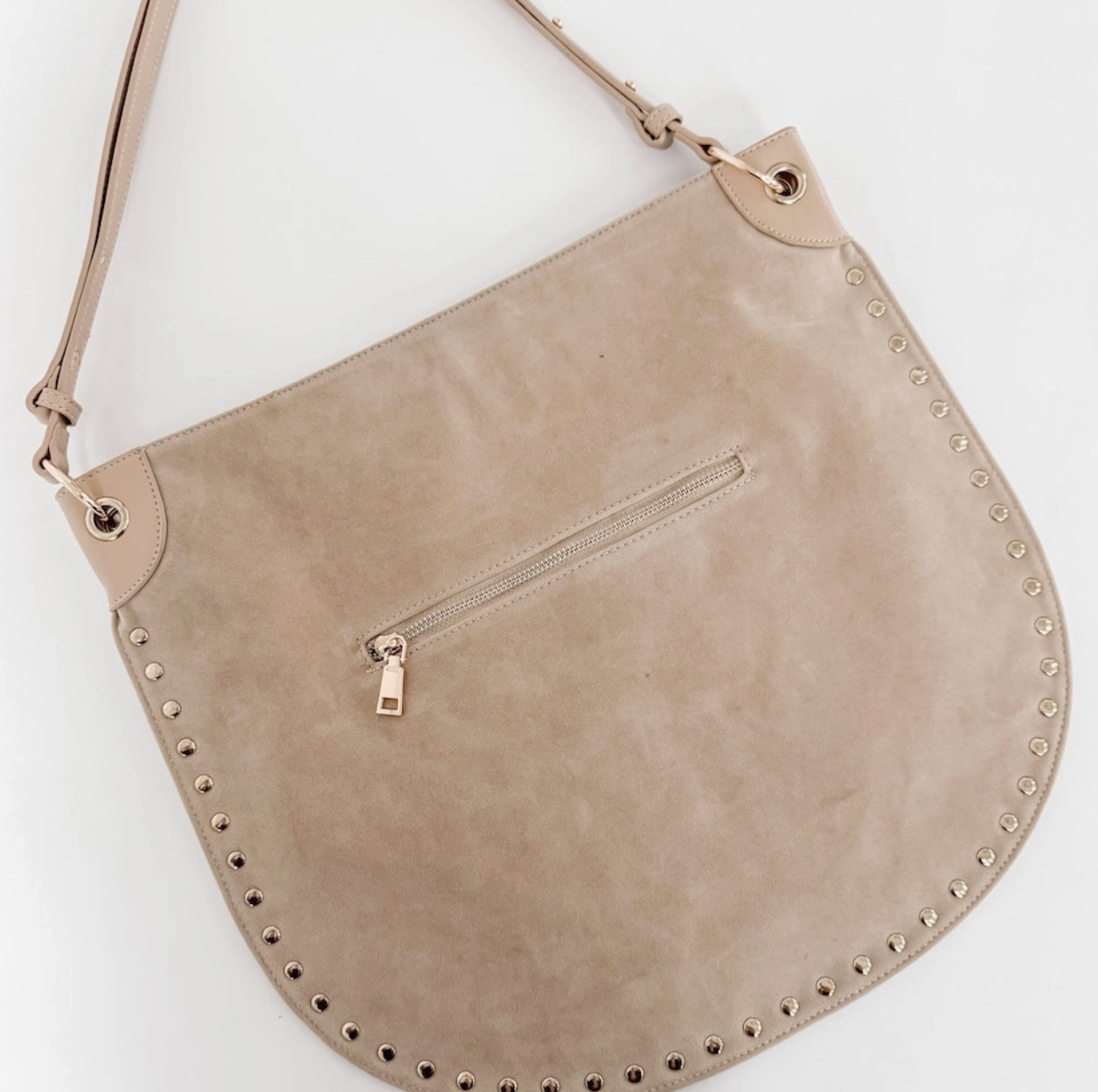 Rosalie Rivet Suede Hobo