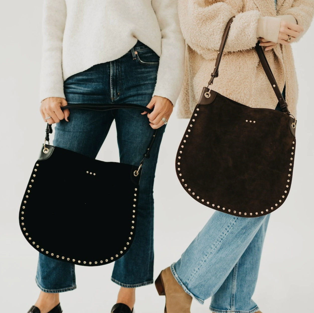 Rosalie Rivet Suede Hobo