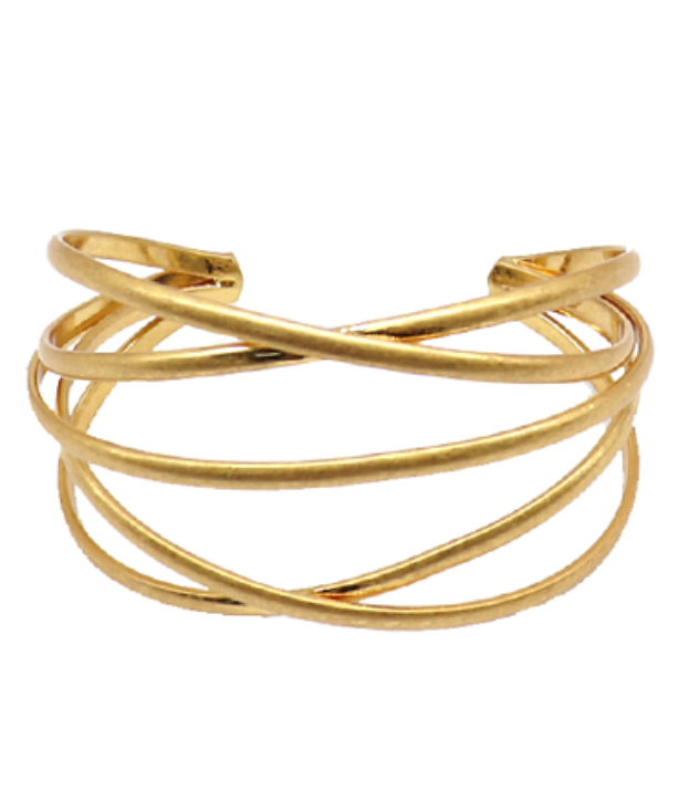 Golden Crossroads Cuff