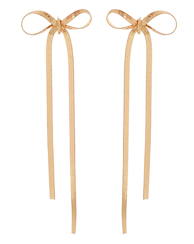 Graceful Bow Drop Earring