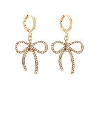 Sparkle Bow Huggie Drops