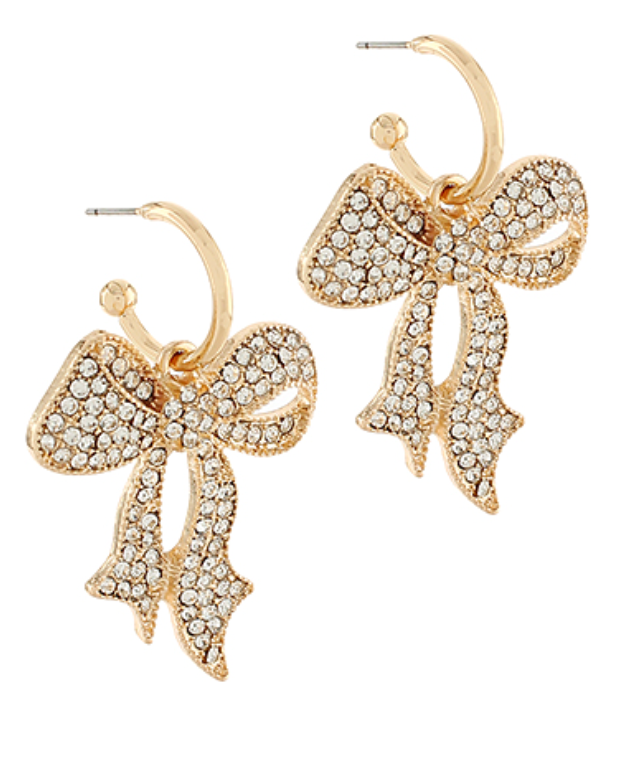 Statement Sparkle Bow Huggies