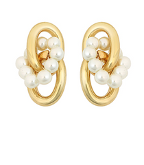 Pearl Link Statement Studs