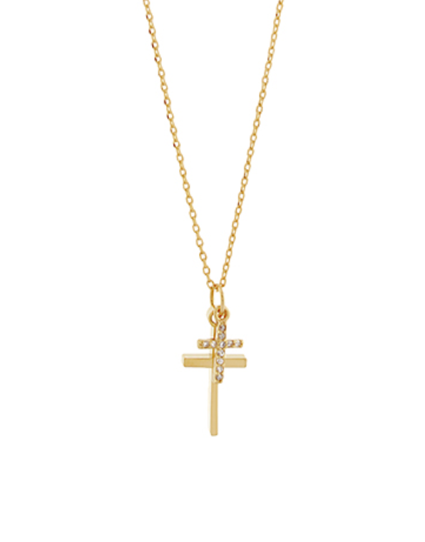 Layered Grace Cross Necklace
