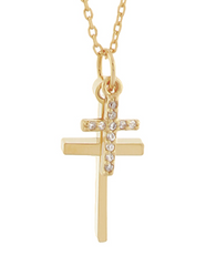 Layered Grace Cross Necklace