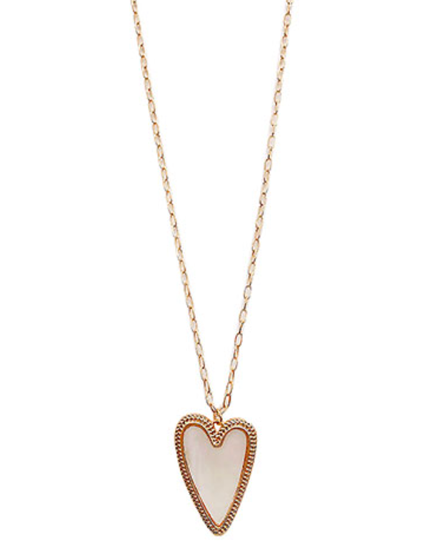 Mother of Pearl Heart Necklace