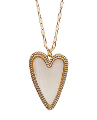 Mother of Pearl Heart Necklace