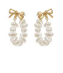 Bow & Pearl Hoop