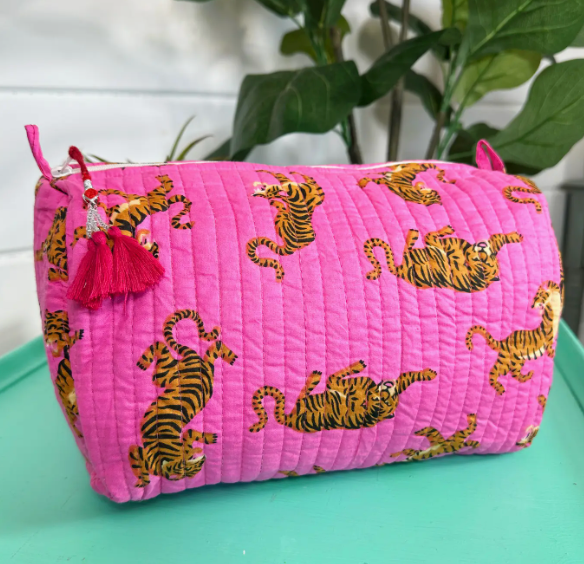 Pink Tiger Makeup Bag